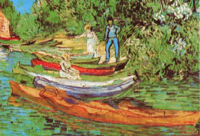 Vincent Van Gogh Bank of the Oise at Auvers Spain oil painting art